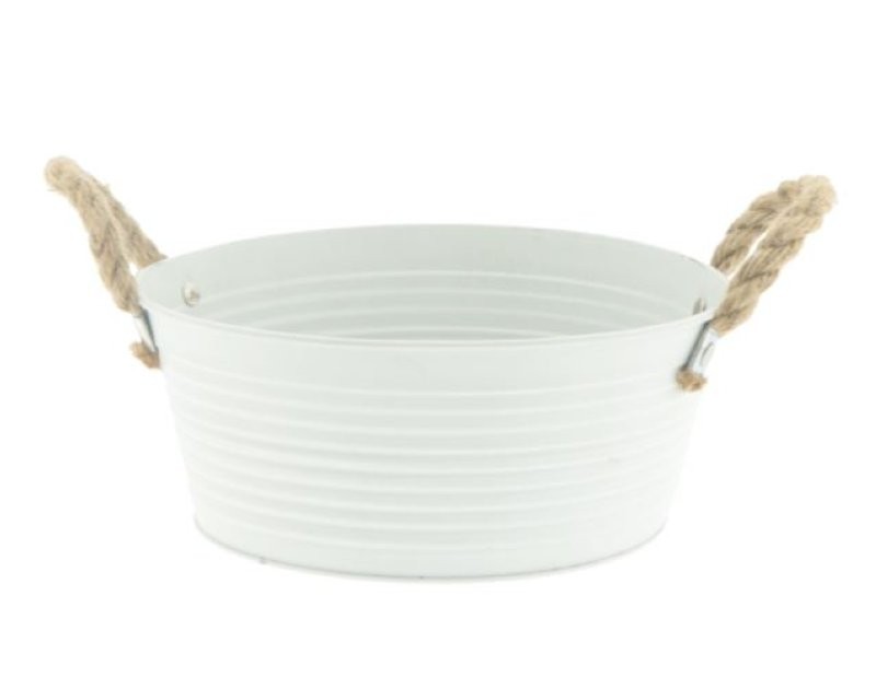 BOL ZINC BLANC D25 H10cm
