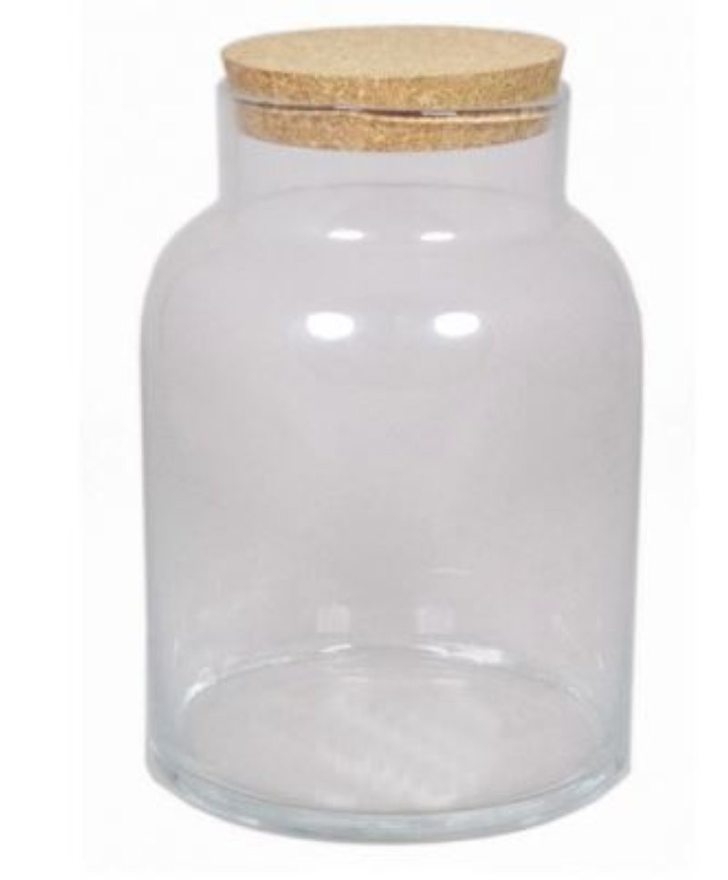 VIDRE GERRA LLET AMB TAP SURO D13/21 H31CM