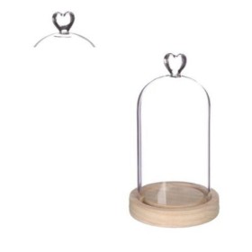 VIDRE CAMPANA COR BASE FUSTA D10 H18cm