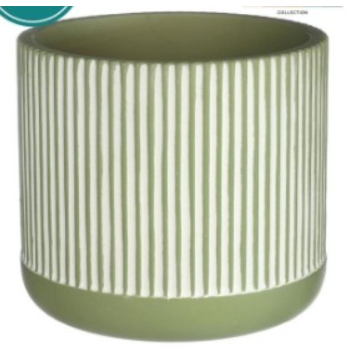 CERAMICA RATLLES VERDA  D11xH12,5cm