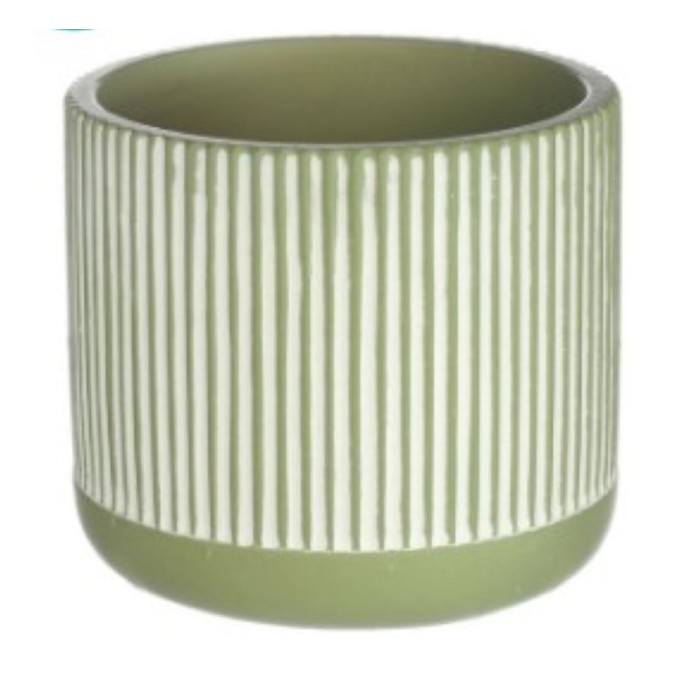 CERAMICA RATLLES VERDA  Ø12 h.10,5 cm