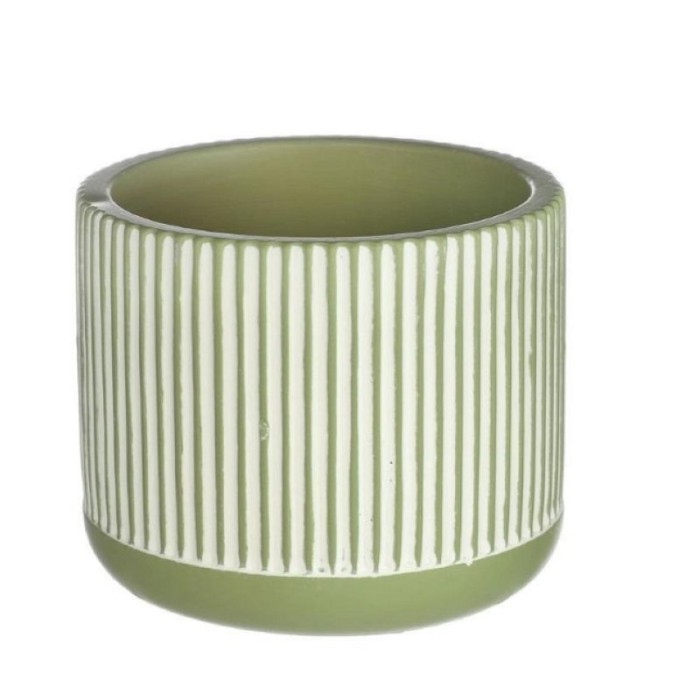 CERAMICA RATLLES VERDA D10xH8 cm