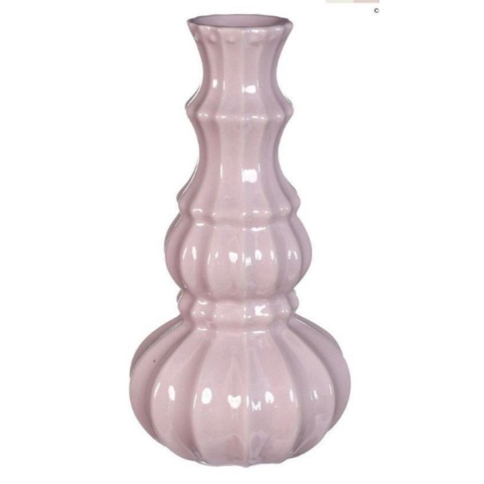 CERAMICA UNIFLORA DELPHI ROSA CLAR D9 H16CM