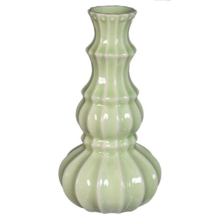 CERAMICA UNIFLORA DELPHI VERD CLAR D9 H16CM