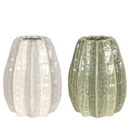 CERAMICA GERRO D11.5 H15cm 2ass VERD/CREMA