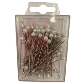 AGULLES CAP PERLAT D6mm X 65mm 100U BLANC CAIXA