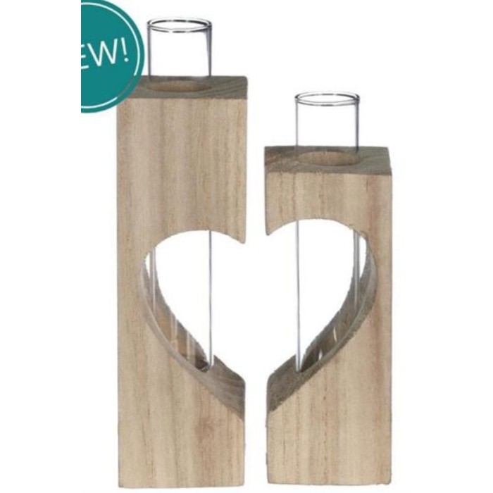 BASE FUSTA COR AMB PROVETA SET 2 H 14,5 L4 W4 CM