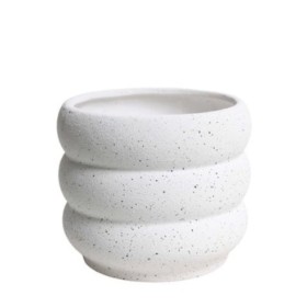 CERAMICA BUBBLES D13XH12cm ES12 BLANCA