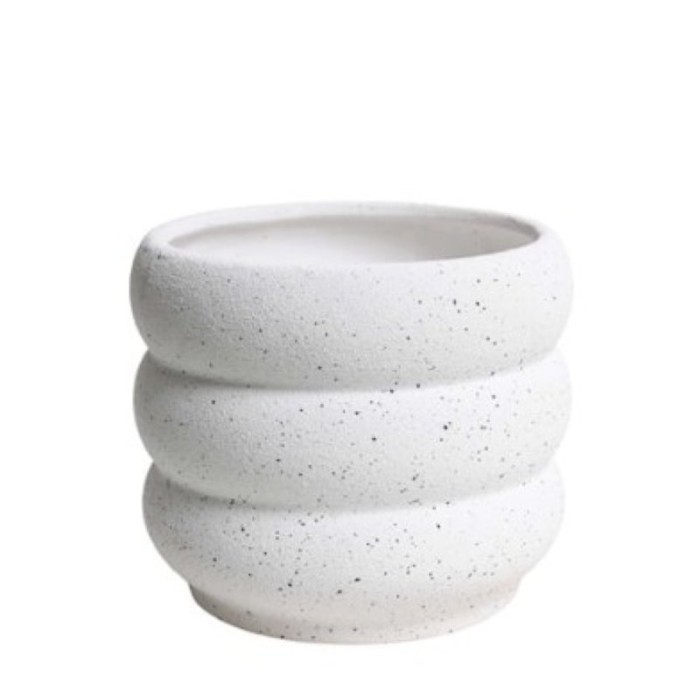 CERAMICA BUBBLES D13XH12cm ES12 BLANCA