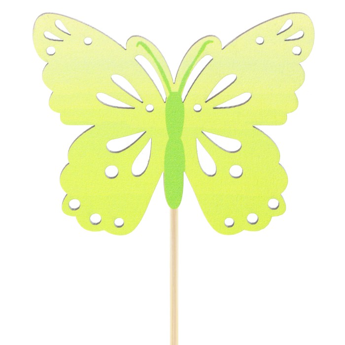 PICK PAPALLONA FUSTA 8cm VERDA 50cm 25UNI