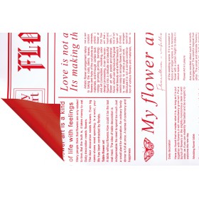 PAPER COREA DIARI VERMELL 58x58cM 12 FULLES/PAQ