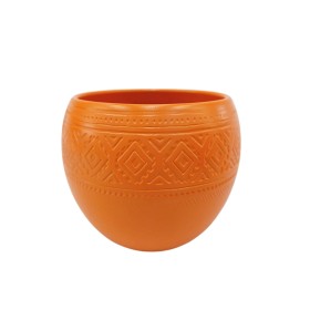 CERAMICA TARONJA TRIBAL 15,9x13,5x12,5 CM