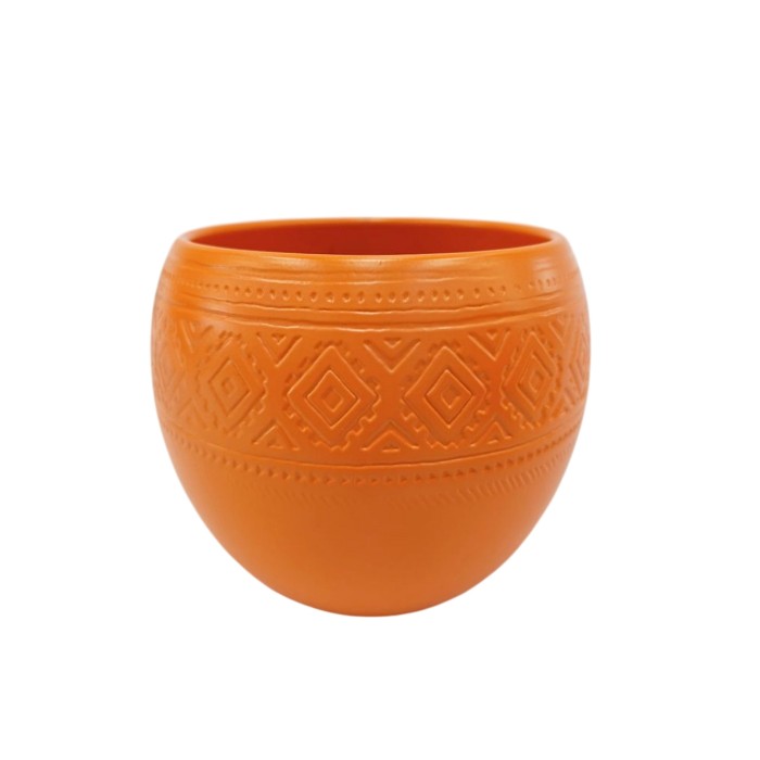 CERAMICA TARONJA TRIBAL 15,9x13,5x12,5 CM