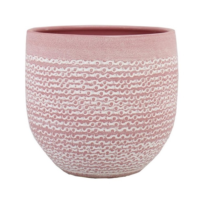 CERAMICA POT HORTA D15 H13cm ROSA