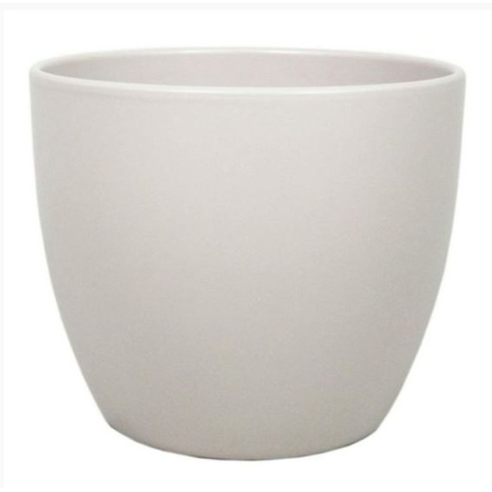 CERAMICA POT BOULE D15.5 H13.5CM TAUPE MAT ES13