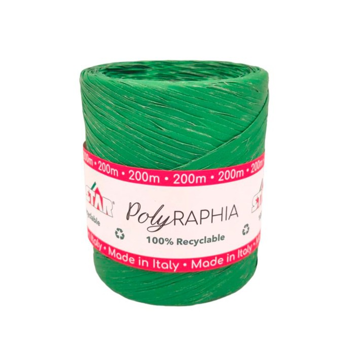 RAFIA BOBINA 200m VERD MOLSA