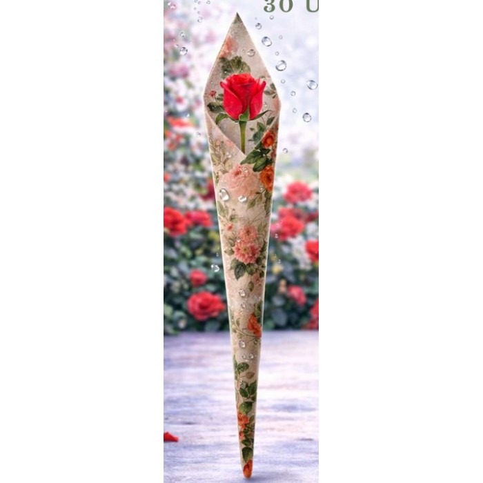 CON DECOFIBRA INT PLASTIC ROSES W/R 60CM 10UNI