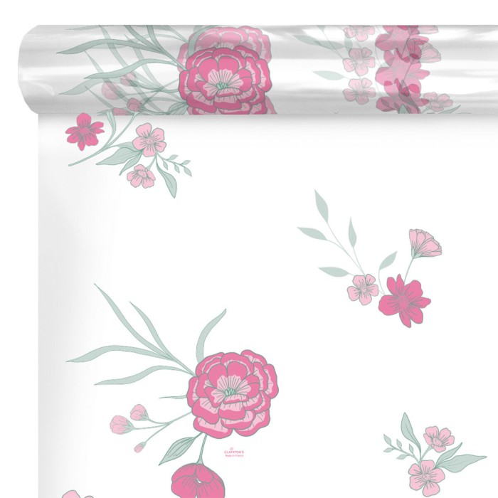 BOBINA TRANSP FLORETES ROSES 0,70x50mt