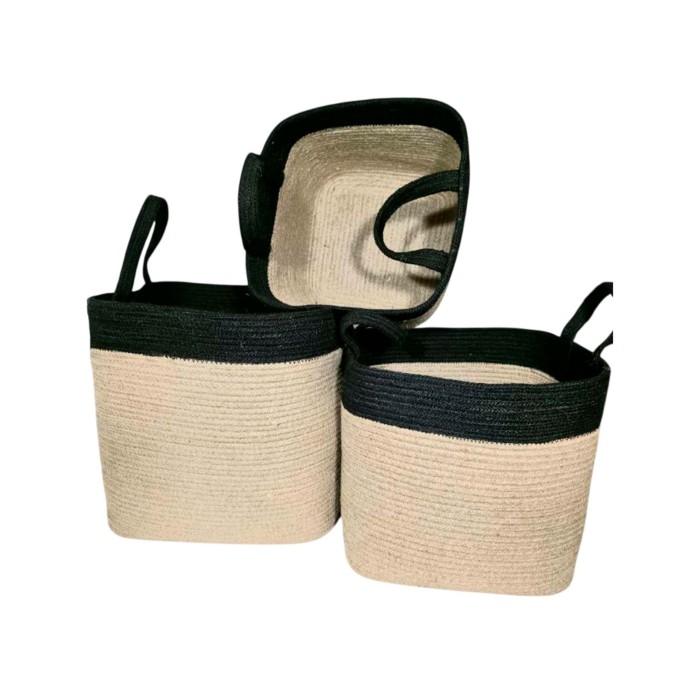 TEST QUADRAT NANSES YUTE NEGRE SET3 20x20/25x25/30x30cm