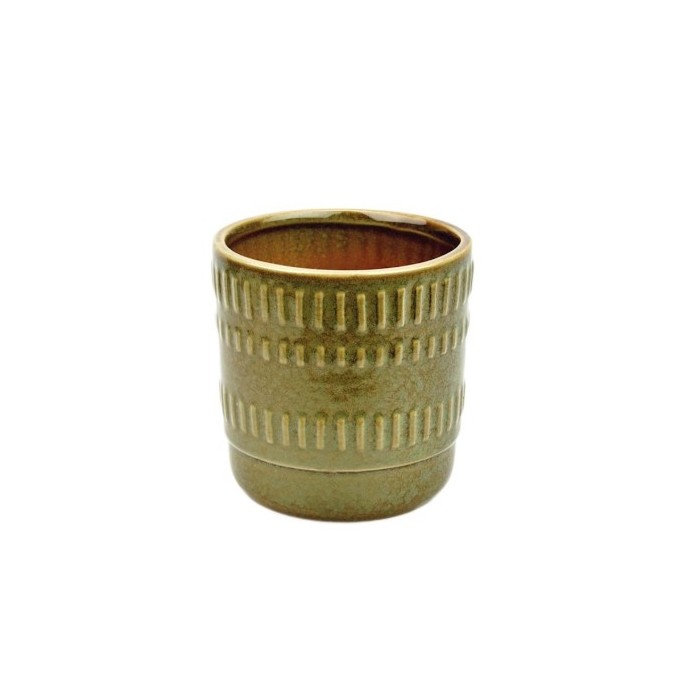 CERAMICA POT 'DENTE' VERD ANTIC ORCH-9