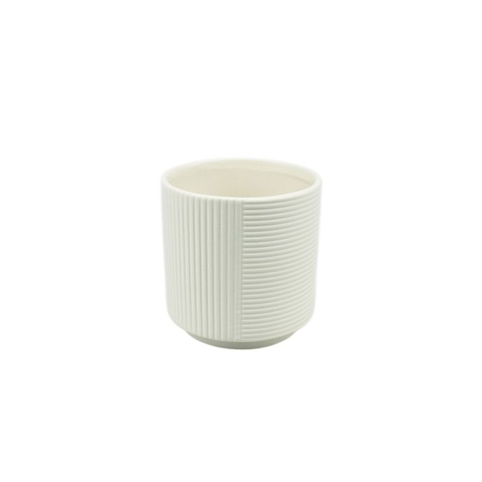 CERAMICA BLANCA GROOVE D10.5 H10.5cm ORCH-9