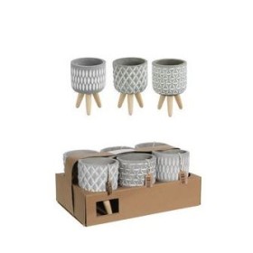 CERAMICA CIMENT POTES D10 H15 CM 3 MIX UNI