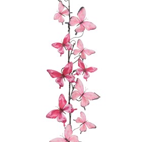 GARLANDA PAPALLONES ROSES 110cm