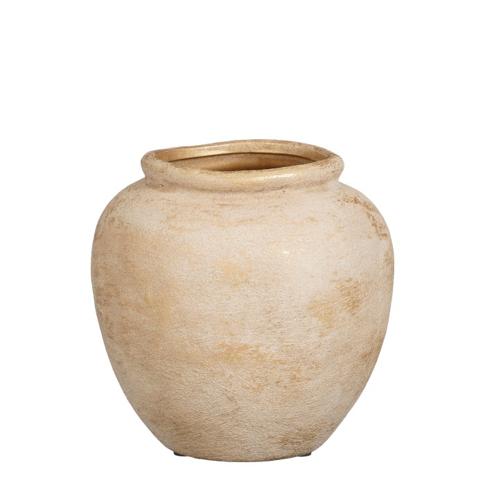 CERAMICA GERRO h16,5xd17cm BEIG
