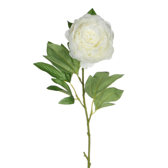 FLOR PEONIA CREMA 76cm