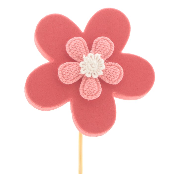 PICK FLOR VERMELL 7CM PAL 50cm 25 uni