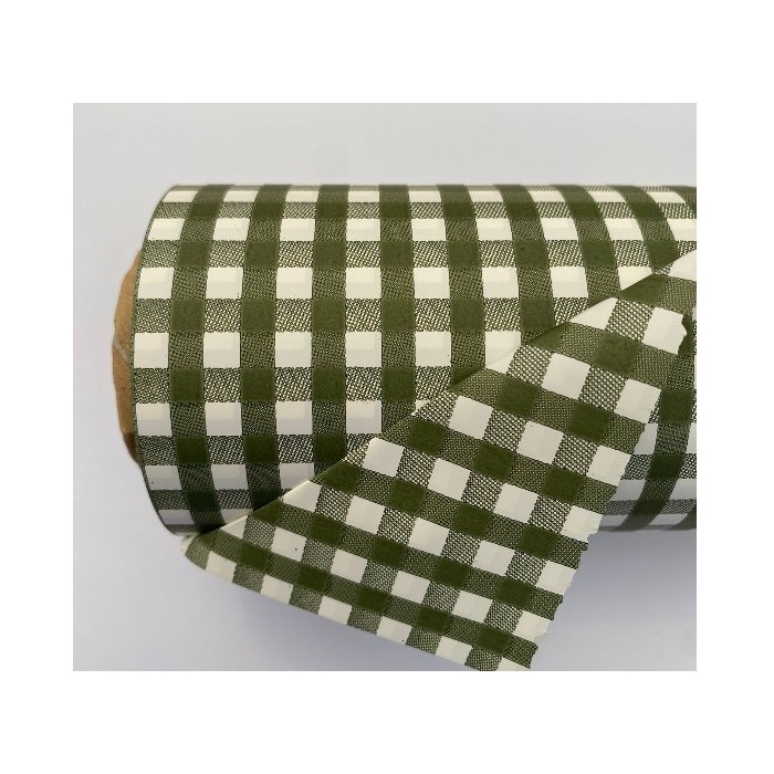 BOBINA DUO MAT VICHY VERD OLIVA 70cmX40m