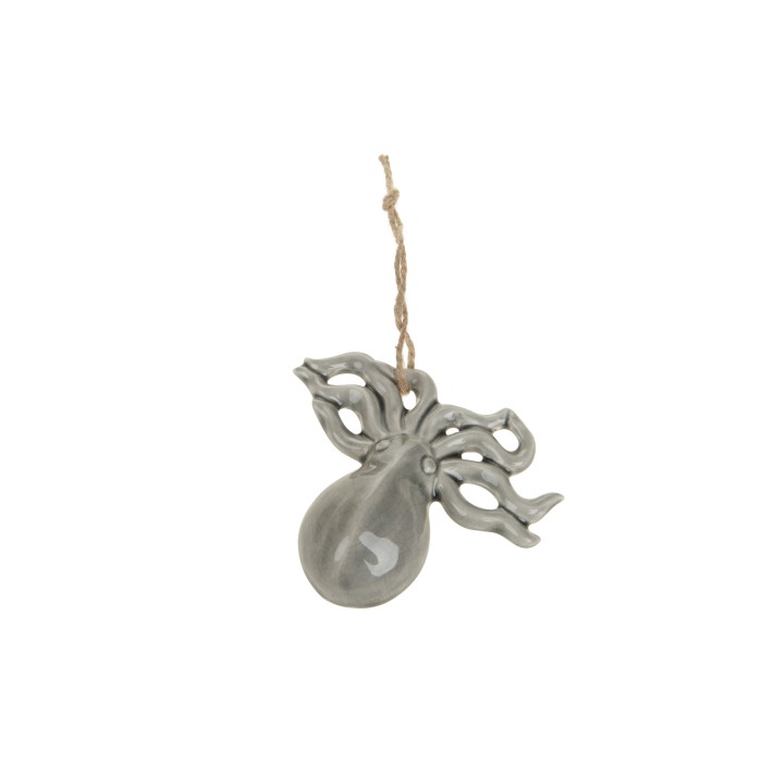 PENJ. CERAMICA CALAMAR 13x11x3cm Gris/Verd