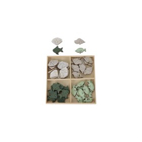 FIGURES MARINES FUSTA MIX 48pc  13x13x1.5cm