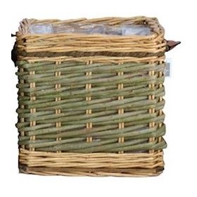 CISTELL CUBIC D37xH37cm VERD MARRO