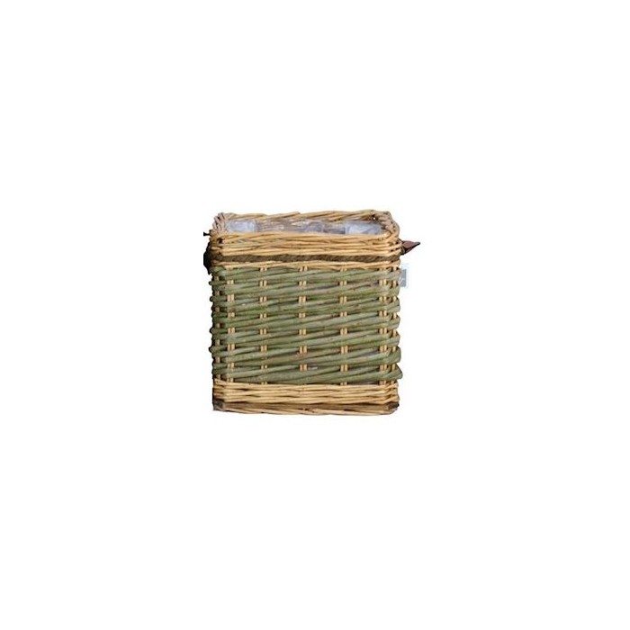 CISTELL CUBIC D37xH37cm VERD MARRO