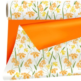 BOBINA DUO MAT 80cm AUBE FLORS-TARONJA 0,79x25mt 