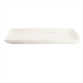SAFATA FUSTA RECTANGULAR 30x9x6cm blanc rentat