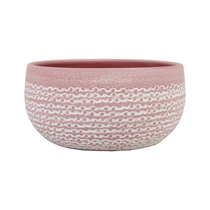 CERAMICA BOL HORTA D28 H13cm ROSA