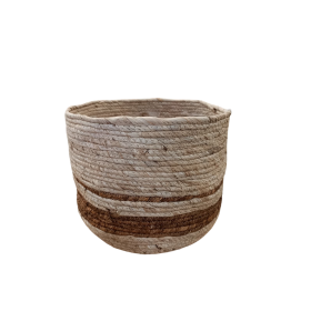 CISTELLA BASE RATLLA MARRÓ D23XH25cm L
