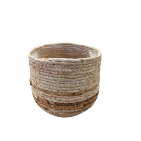 CISTELLA BASE RATLLA MARRÓ D18XH19,5cm M