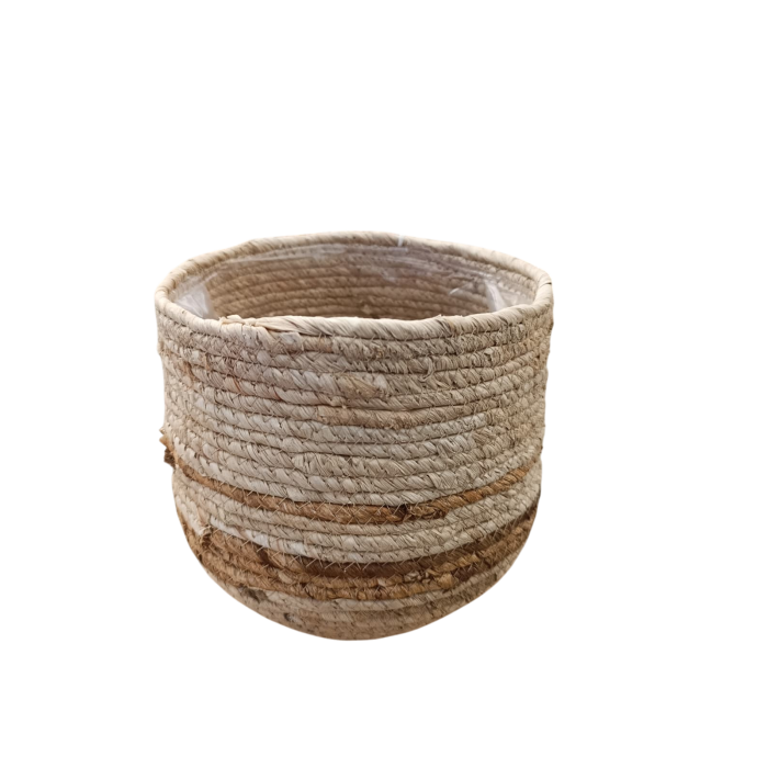 CISTELLA BASE RATLLA MARRÓ D18XH19,5cm M