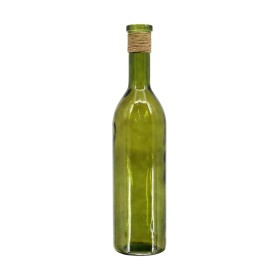 VIDRE AMPOLLA RAFIA 18x18x75cm VERD OLIVA
